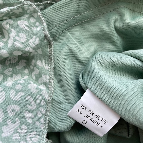 Women’s Boho Pastel Leopard Print Long Sleeve Mini Dress - Picture 5 of 5